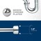 Everflow P-Trap with Box Escutcheon for Tubular Drain Applications, 20GA Chrome Plated Brass 1-1/2" 12812-20-K - alternate 2